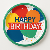Festive Balloon Birthday Paper Plates - 8.5"